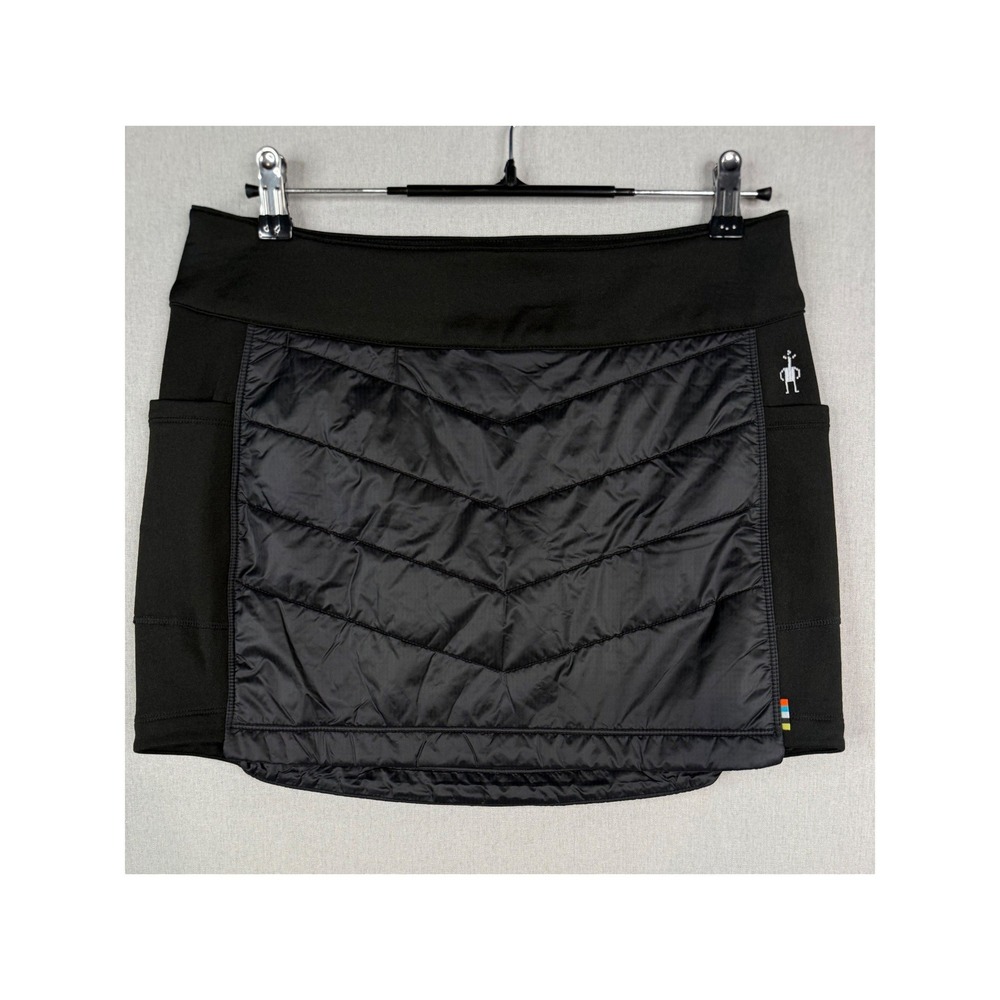 Smartwool Smartloft Pull On Skirt Women M Black Quilted Insulated Gorpcore NEW